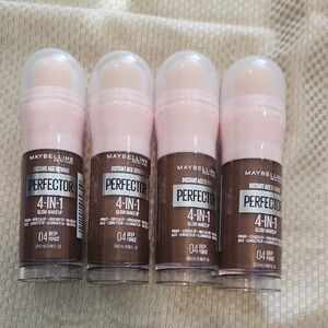 Maybelline Instant Age Rewind Perfector 4-in-1 Glow Makeup Deep Brown Lot Of 4